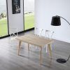 Mesa de comedor de madera de roble fija-ambiente-2 Mesa de comedor de madera de roble fija-ambiente-2