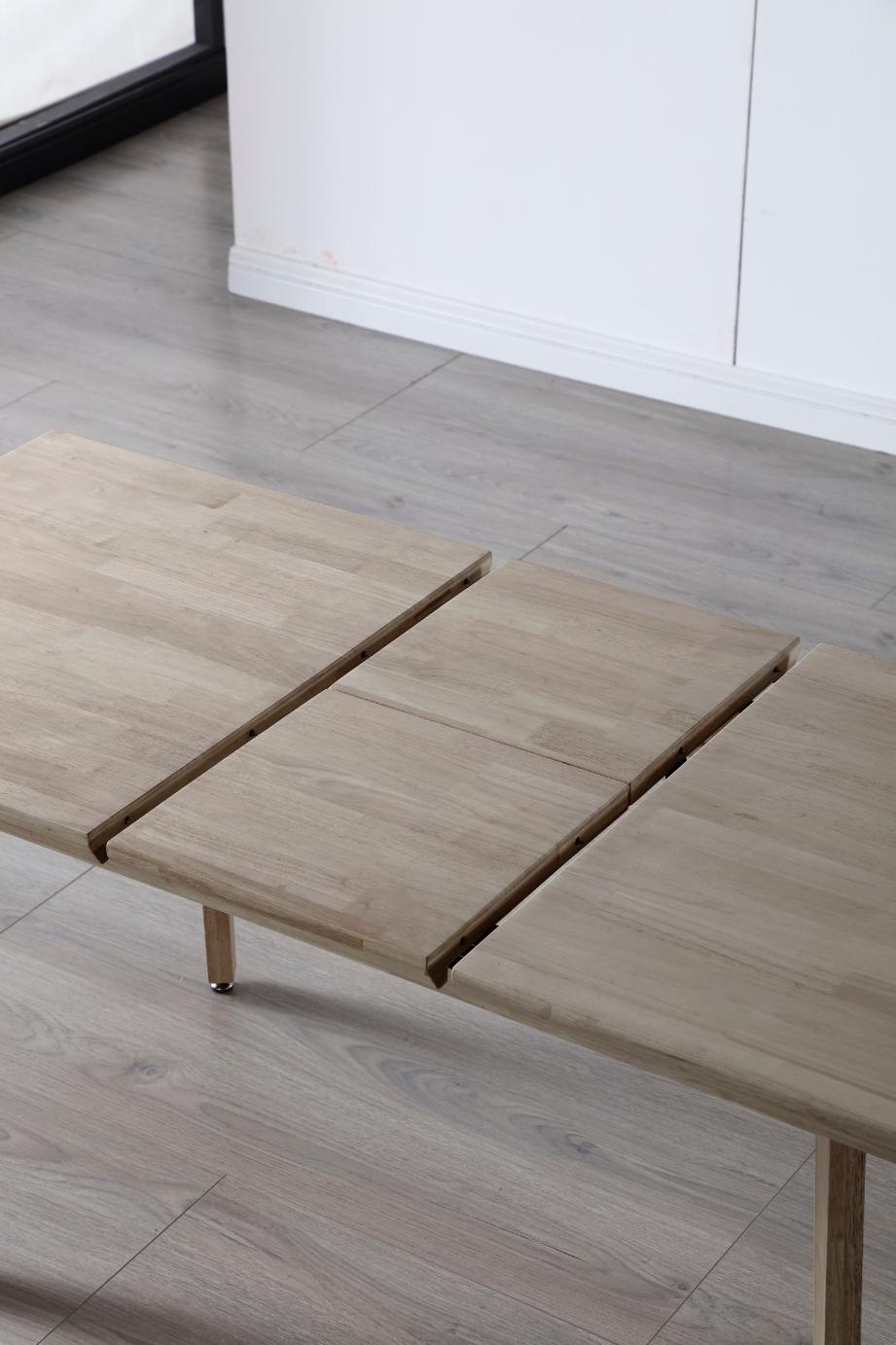 Mesa de comedor de madera de robleEXTENSIBLE HONEY-6