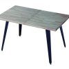 Mesa de comedor extensible de madera de roble honey negro-1 Mesa de comedor extensible de madera de roble honey negro-1