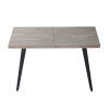 Mesa de comedor extensible de madera de roble honey negro Mesa de comedor extensible de madera de roble honey negro