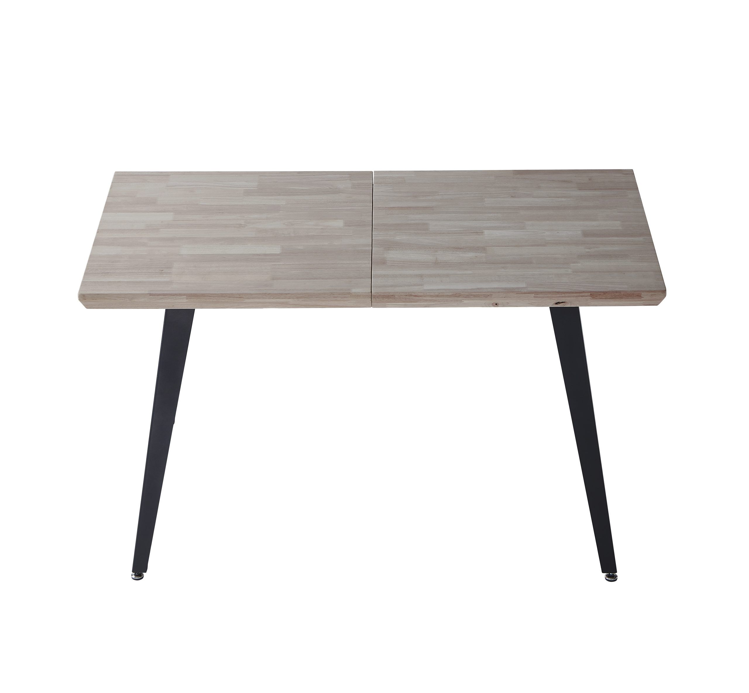 Mesa de comedor extensible de madera de roble honey negro