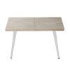 Mesa de comedor extensible de madera de roble nordish blanco-1 Mesa de comedor extensible de madera de roble nordish blanco-1