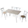 Mesa de comedor extensible de madera de roble nordish blanco-2 Mesa de comedor extensible de madera de roble nordish blanco-2