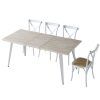Mesa de comedor extensible de madera de roble nordish blanco-3 Mesa de comedor extensible de madera de roble nordish blanco-3