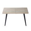 Mesa de comedor extensible de madera de roble nordish negro-1 Mesa de comedor extensible de madera de roble nordish negro-1