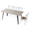 Mesa de comedor extensible de madera de roble nordish negro-3 Mesa de comedor extensible de madera de roble nordish negro-3