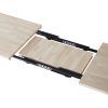 Mesa de comedor extensible de madera de roble nordish negro-5 Mesa de comedor extensible de madera de roble nordish negro-5