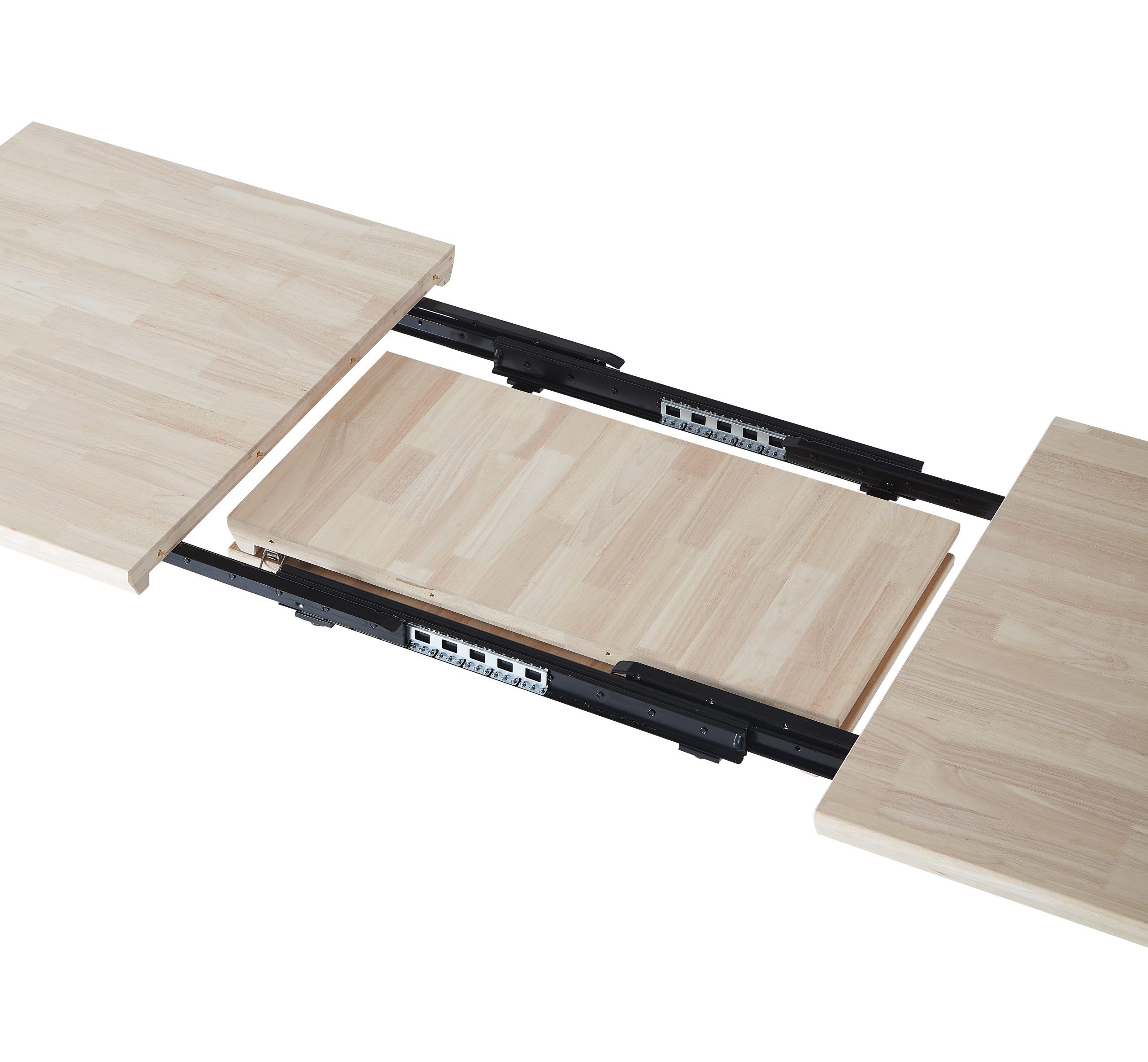 Mesa de comedor extensible de madera de roble nordish negro-5