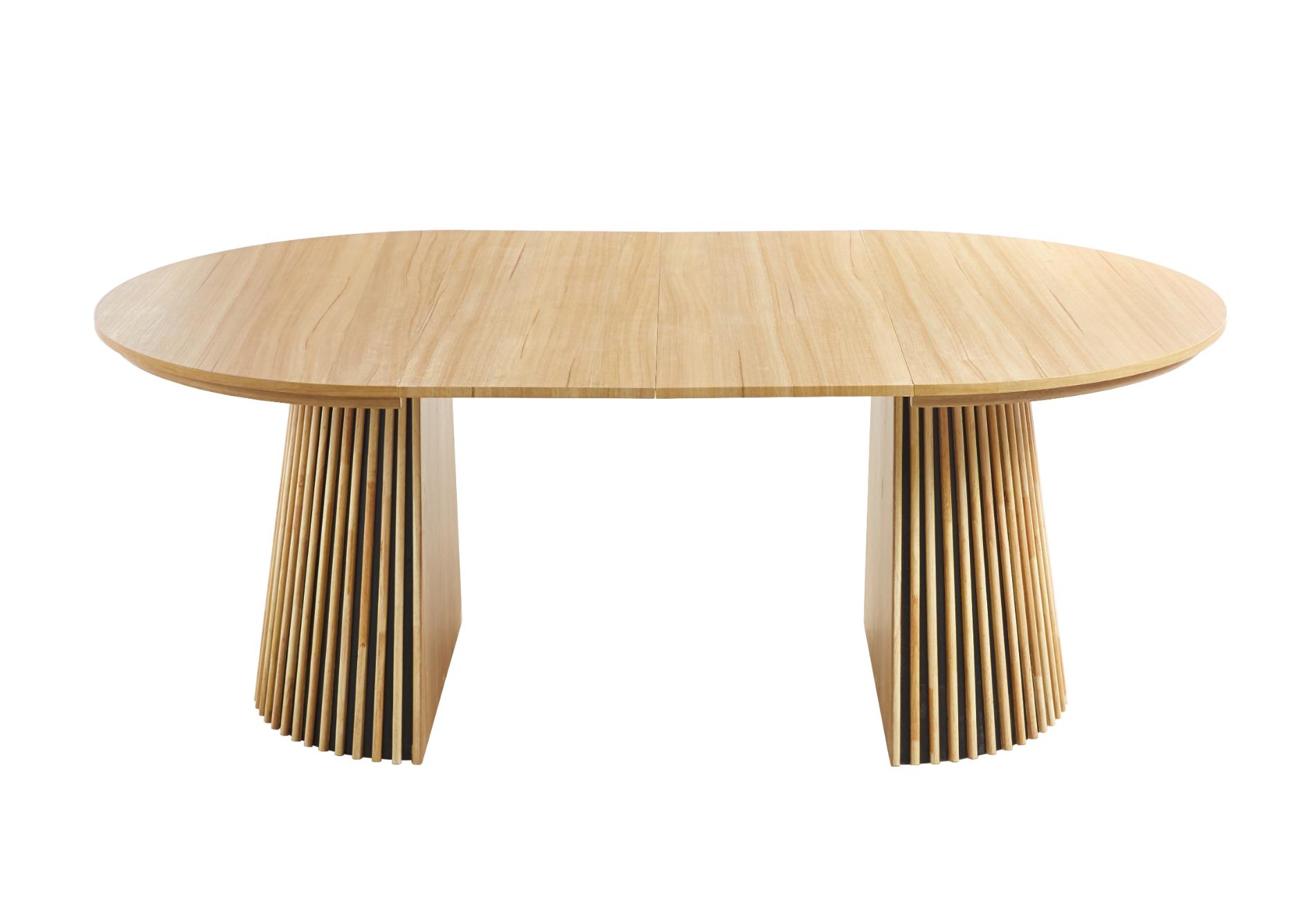 Mesa de comedor redonda extensible patas en palillería