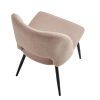 Silla de comedor tapizada con patas metálicas beige-2 Silla de comedor tapizada con patas metálicas beige-2