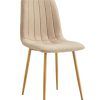 silla de comedor tapizada con costuras decorativas beige oak-1 silla de comedor tapizada con costuras decorativas beige oak-1