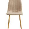silla de comedor tapizada con costuras decorativas beige oak-2 silla de comedor tapizada con costuras decorativas beige oak-2