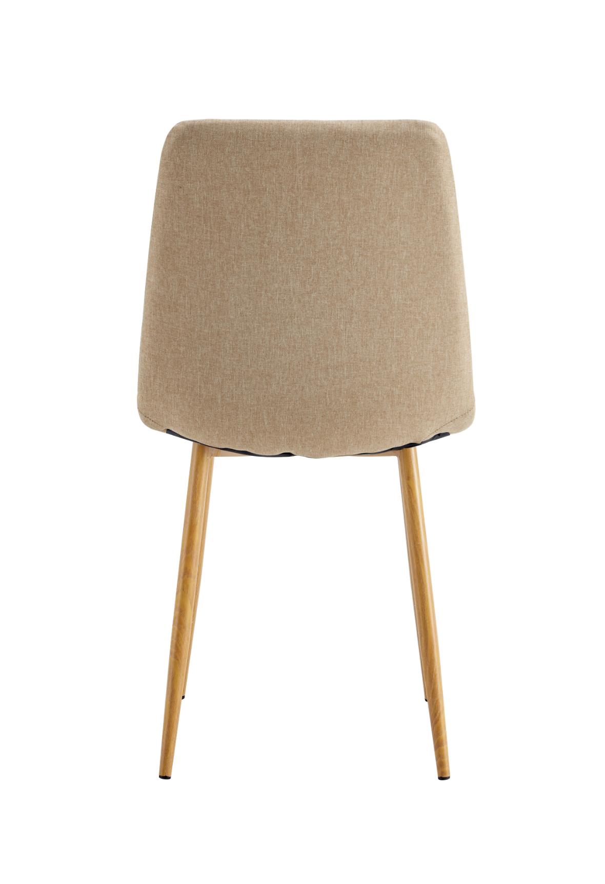 silla de comedor tapizada con costuras decorativas beige oak-5