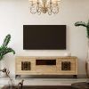 Mueble bajo de Tv blanco VIENA ROBLE ROSETA NEGRA_1 Mueble bajo de Tv blanco VIENA ROBLE ROSETA NEGRA_1