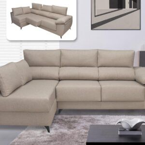 Chaiselongue reclinable con pata alta