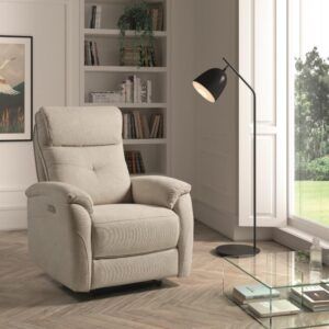 Sillón Relax eléctrico beig cerrado