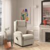 Sillón Relax eléctrico levanta personas beig cerrado Sillón Relax eléctrico levanta personas beig cerrado