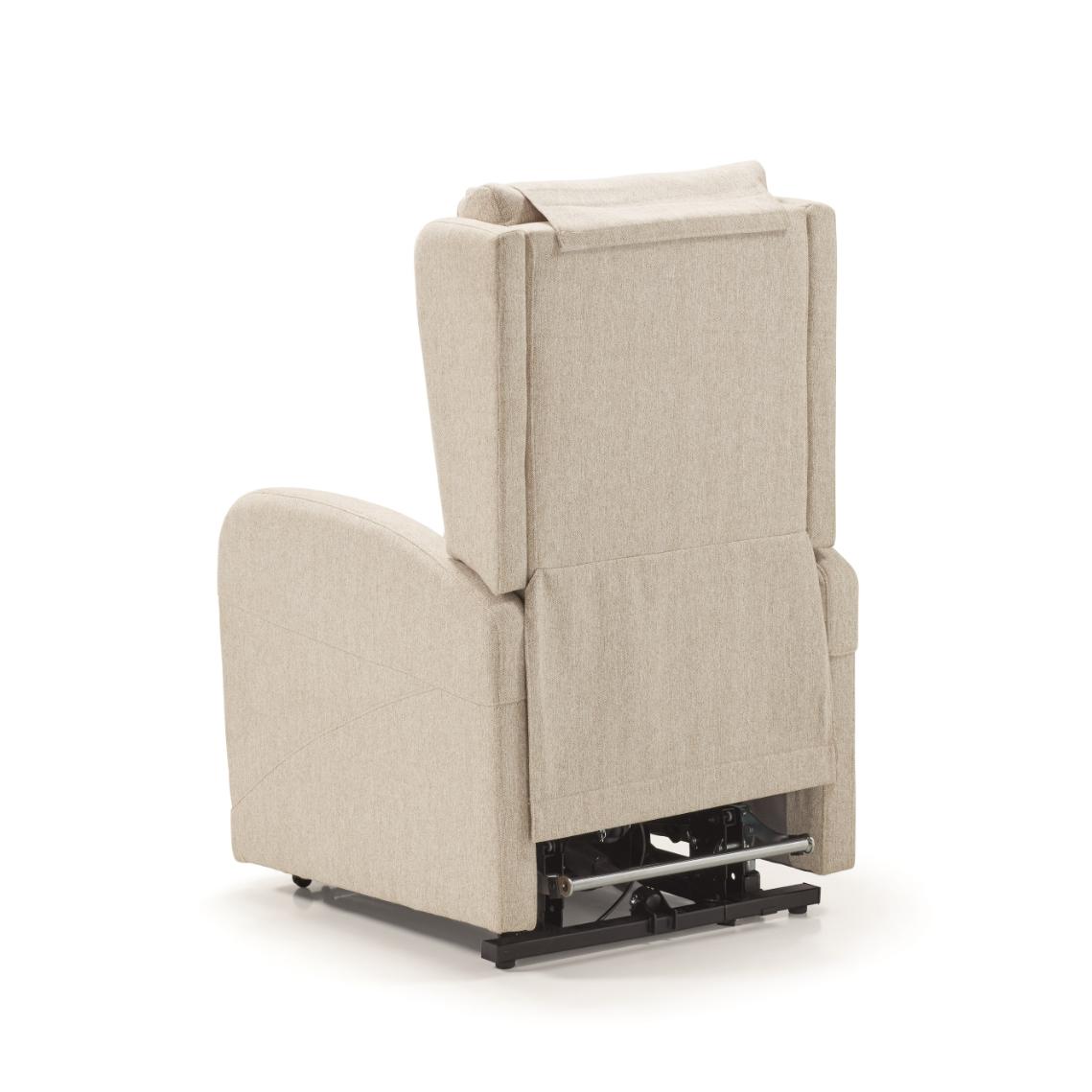 Sillón Relax eléctrico levanta personas beig trasera