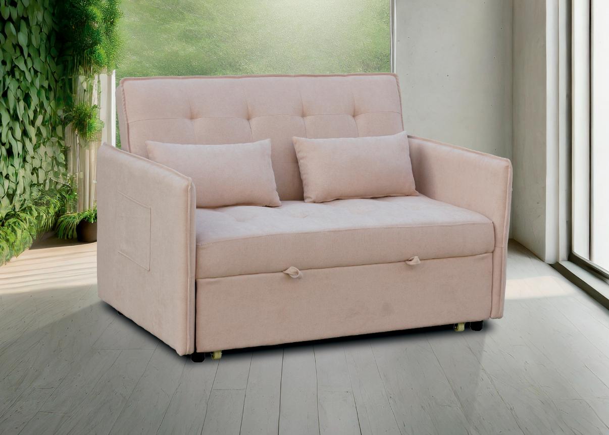 Sofa cama con brazos armazón madera_BEIG_AMBIENTE